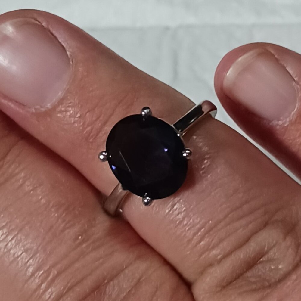 NWOT Silver Amethyst Fashion Jewelry Solitaire Ring Size 7.75 - Picture 4 of 15